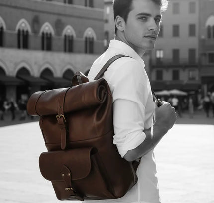 Sienna | Stoere rugzak van Italiaans volnerf leer