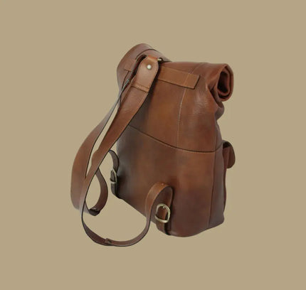 Sienna | Stoere rugzak van Italiaans volnerf leer