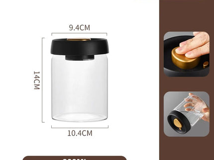 Vacuüm verzegelde pot voor droge opslag in uw keuken.