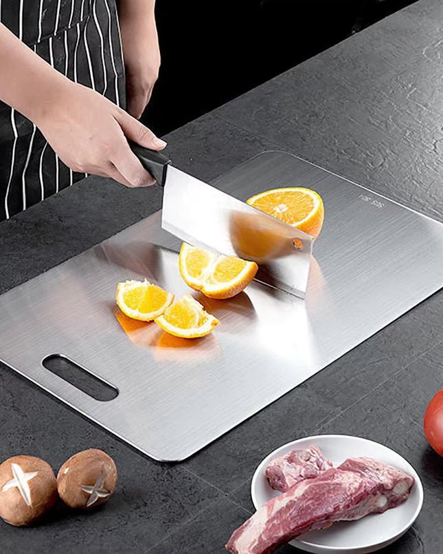 Titanium snijplanken dubbelzijdig 304 RVS staal - Richards-Specials-Store.com