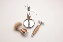 3 Delige scheerset, Safety Razor, Scheerkwast en houder