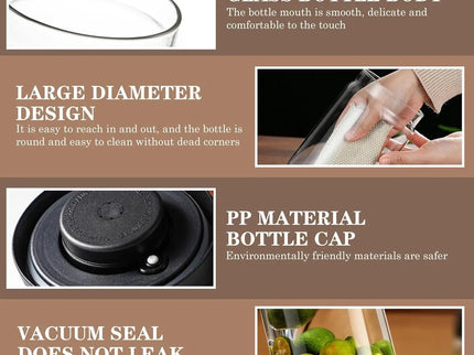 Vacuüm verzegelde pot voor droge opslag in uw keuken.