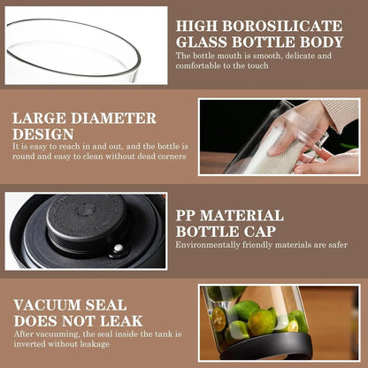 Vacuüm verzegelde pot voor droge opslag in uw keuken.