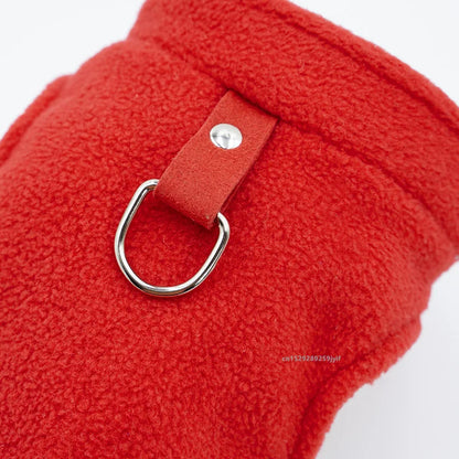 Winter warme honden vest met D-ring.