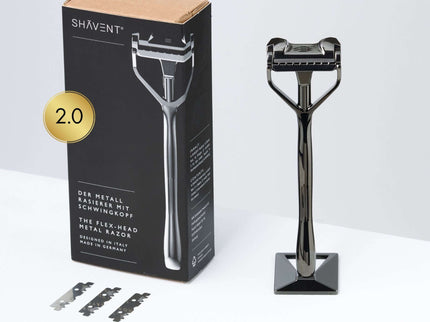 NIEUW: SHAVENT Original 2.0 - Magnetische Kracht - elegant scheerapparaat met kantelkop uit metaal