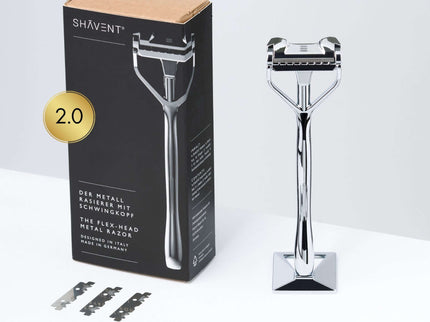 NIEUW: SHAVENT Original 2.0 - Magnetische Kracht - elegant scheerapparaat met kantelkop uit metaal