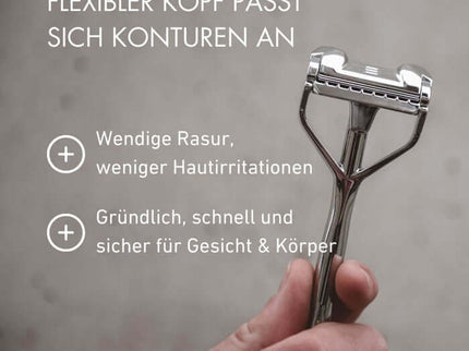 NIEUW: SHAVENT Original 2.0 - Magnetische Kracht - elegant scheerapparaat met kantelkop uit metaal