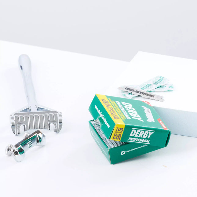 100 hoogwaardige Derby groene scheermesjes – Professionele Single Edge halve mesjes