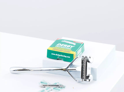 100 hoogwaardige Derby groene scheermesjes – Professionele Single Edge halve mesjes