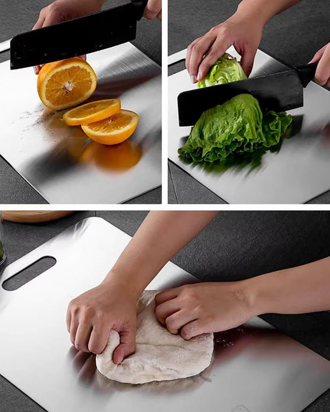 Titanium snijplanken dubbelzijdig 304 RVS staal - Richards-Specials-Store.com