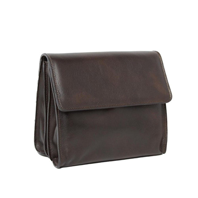 Schoudertasvanvolnerfkalfsleer-donkerbruinvoorkant2 - Richards-Specials-Store.com