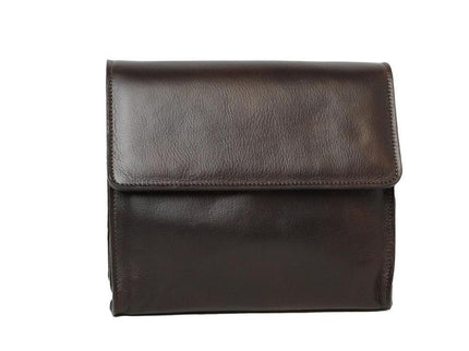Schoudertasvanvolnerfkalfsleer-donkerbruinvoorkant3 - Richards-Specials-Store.com