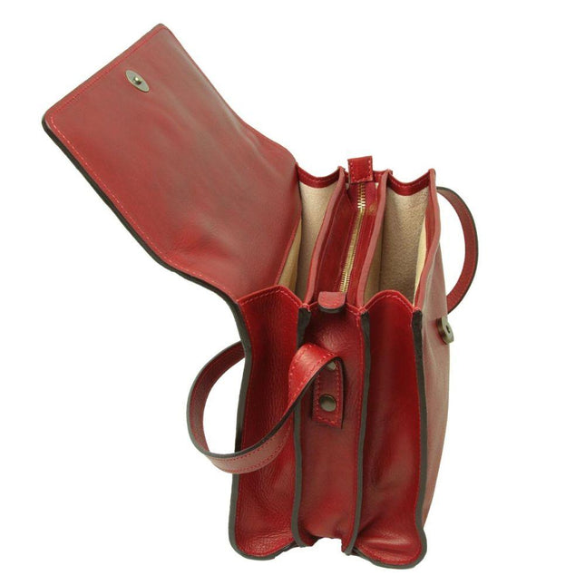 Schoudertasvanvolnerfkalfsleer-roodbinnenkant - Richards-Specials-Store.com