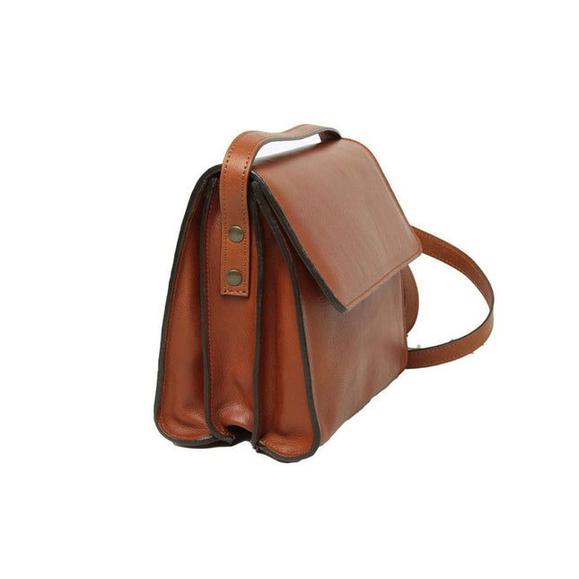 Schoudertasvanvolnerfkalfsleer-teakzijkant - Richards-Specials-Store.com