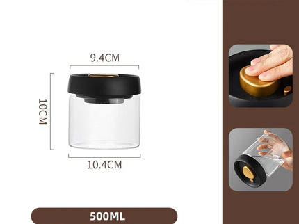 Vacuüm verzegelde pot voor droge opslag in uw keuken.