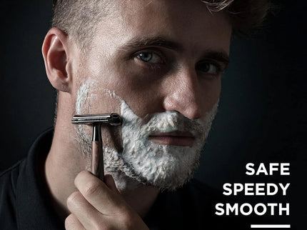Safety Razor, handvat van imitatiehout en zinklegering