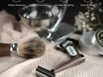Safety Razor, handvat van imitatiehout en zinklegering