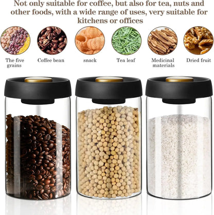 Vacuüm verzegelde pot voor droge opslag in uw keuken.