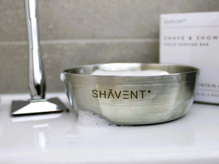 SHAVENT Scheerkom – Elegante metalen zeepkom voor het scheren