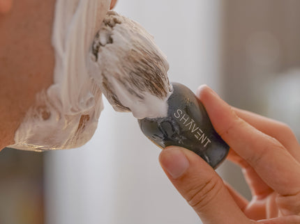 SHAVENT scheerkwast – silvertip-achtig, elegant metalen handvat, handgemaakt