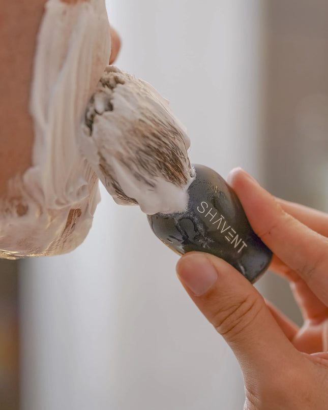 SHAVENT scheerkwast – silvertip-achtig, elegant metalen handvat, handgemaakt - Richards-Specials-Store.com