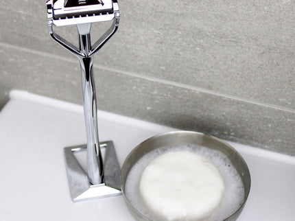 SHAVENT Scheerkom – Elegante metalen zeepkom voor het scheren