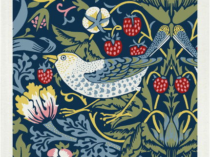 Kadoset William Morris Strawberry Thief Blue | Vaatdoek + Halflinnen Theedoek