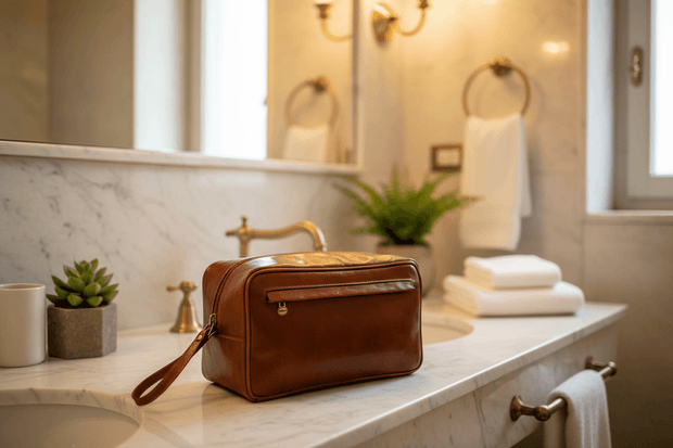 Toilettaskalfsleercognacvoorkant - Richards-Specials-Store.com