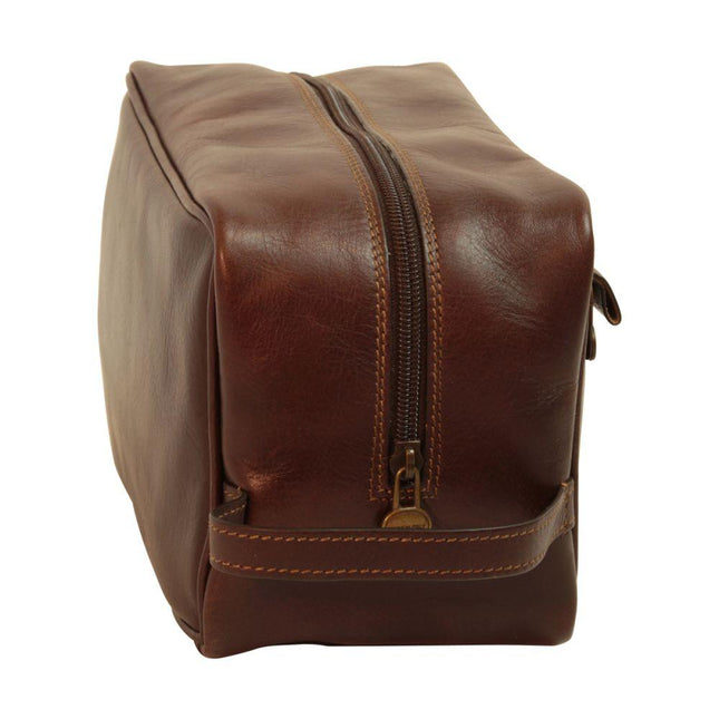 Toilettaskalfsleerdonkerbruinzijkant - Richards-Specials-Store.com