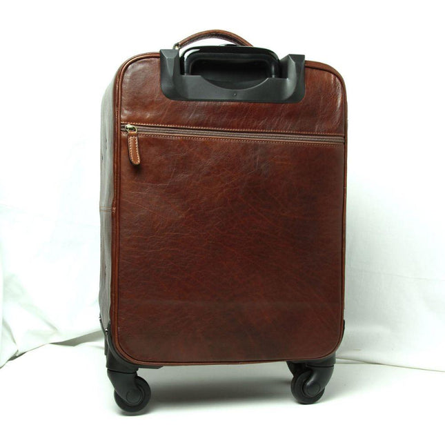Trolley-koffervanrundleer-Bruinachterkant - Richards-Specials-Store.com