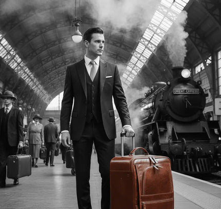 Dario | Elegante Trolley-koffer van rundleer - Bruin