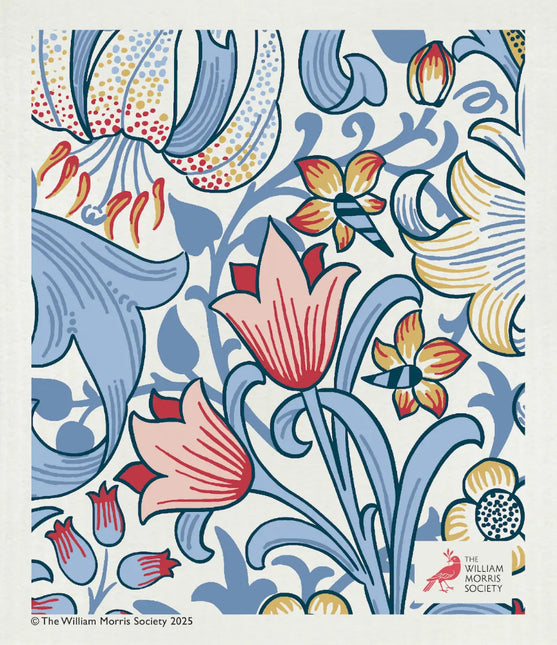Kadoset William Morris Golden Lilly Blue | Vaatdoek + Halflinnen Theedoek