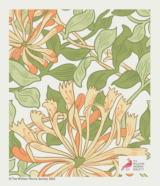 Kadoset William Morris Honeysuckle | Vaatdoek + Halflinnen Theedoek