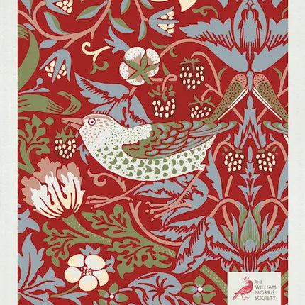 Vaatdoek William Morris Strawerry Thief rood