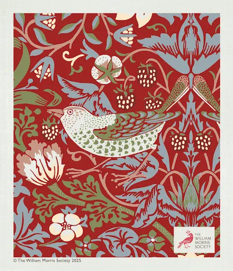 Vaatdoek William Morris Strawerry Thief rood