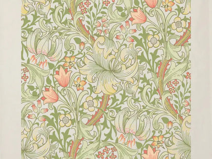 Halflinnen Theedoek William Morris Golden Lilly Green