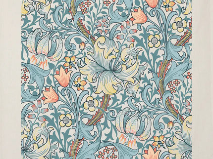 Halflinnen Theedoek William Morris Golden Lilly Blue