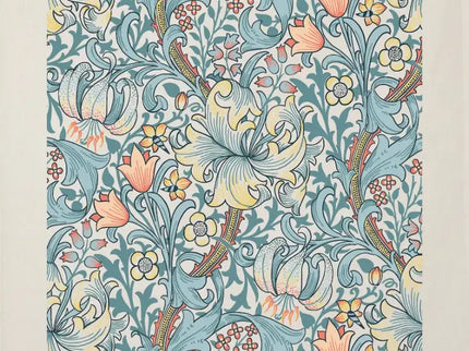Halflinnen Theedoek William Morris Golden Lilly Blue