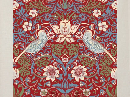Kadoset William Morris Strawberry Thief Red | Vaatdoek + Halflinnen Theedoek