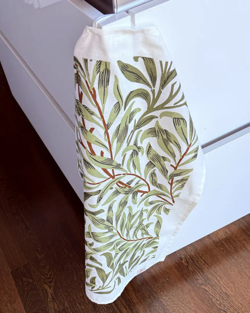 Halflinnen Theedoek William Morris Willow Bough