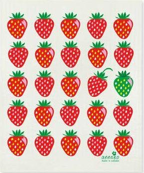 Zweedse vaatdoek Anneko aardbeien