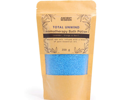 Aromatherapy Bath Potion in Kraft Bag 350g - Total Unwind