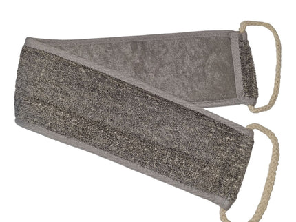 Bamboo & Linen Back Strap  - Charcoal