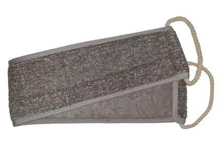 Bamboo & Linen Back Strap  - Charcoal