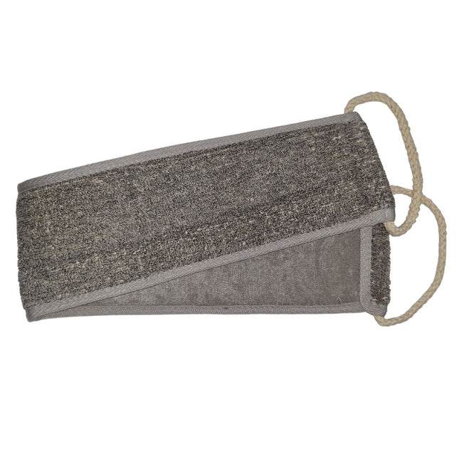 Bamboo & Linen Back Strap  - Charcoal