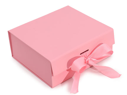 Flat Pack Gift Box - Medium Square (20x18.2x8cm) - Pink