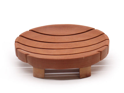 Classic Mahogany Soap Dish - Round