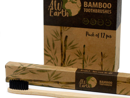 1x Bamboo Toothbrush - Charcoal Medium Soft
