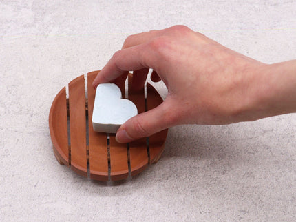 Classic Mahogany Soap Dish - Round