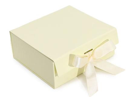 Flat Pack Gift Box - Medium Square (20x18.2x8cm) - Ivory